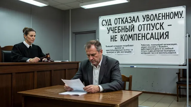 Суд отказал уволенному. Учебный отпуск - не компенсация