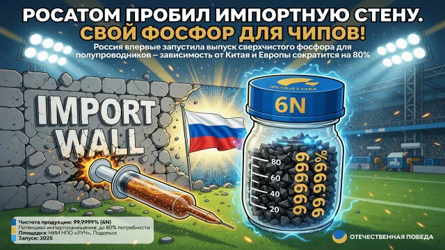 Росатом пробил импортную стену. Свой фосфор для чипов!